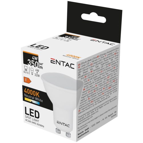 Entac LED Spot Wide Angle GU10 4W NW 4000K