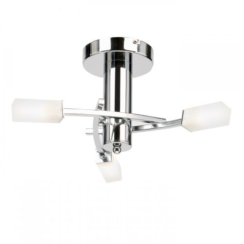 ENDON Havana Havana 3lt Semi flush Chrome plate & frosted glass 3 x 3W LED G9 - ED-146-3CH