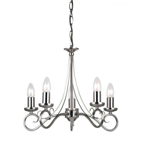 Endon Lighting Trafford silver pendant