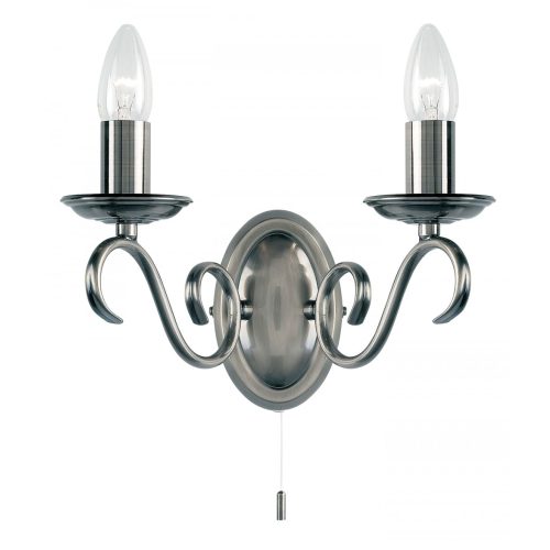 Endon Lighting Bernice silver wall lamp