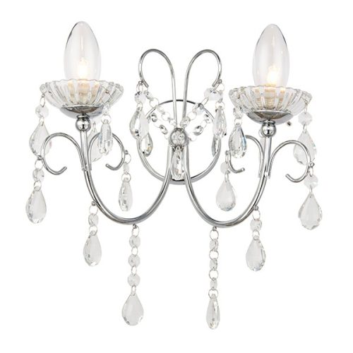 Endon Lighting Tabitha chrome wall lamp