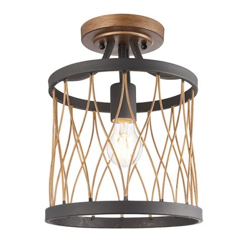 Endon Lighting Heston black ceiling lamp