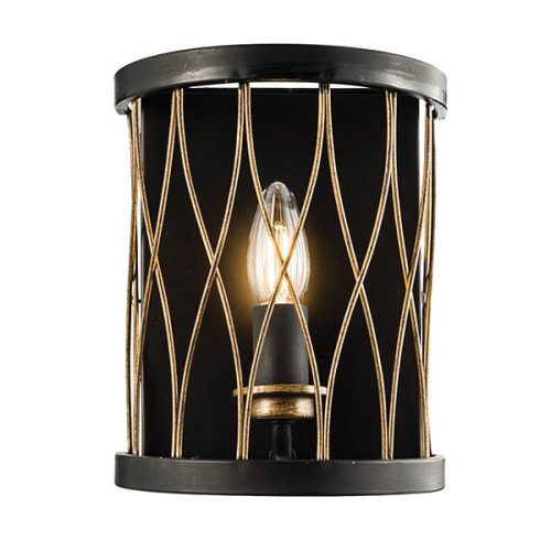 Endon Lighting Heston black wall lamp