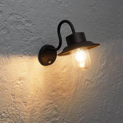 Endon Lighting Chesham PIR black wall lamp