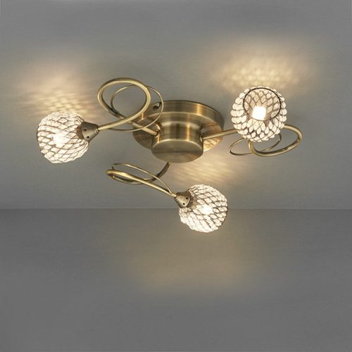 Endon Lighting Aherne copper ceiling lamp