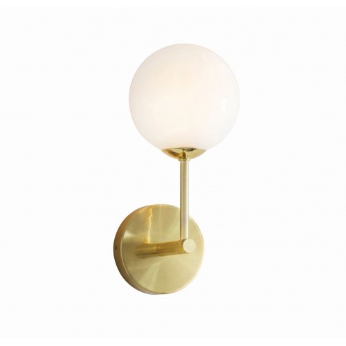 ENDON Otto Otto 1lt Wall Satin brass plate & opal glass 3W LED G9 - ED-75960