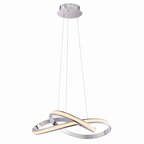 ENDON Aria 1lt Pendant Chrome plate & white silicone 40.5W LED tape module (SMD 2835) Warm White - ED-76394