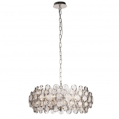 ENDON Marella 6lt Pendant Bright nickel plate & clear glass 6 x 7W LED E14 - ED-76508