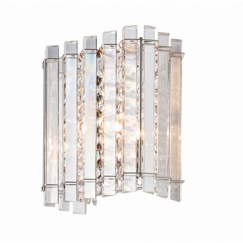 ENDON Hanna Hanna 1lt Wall Clear crystal glass & chrome plate 3W LED G9 - ED-78700