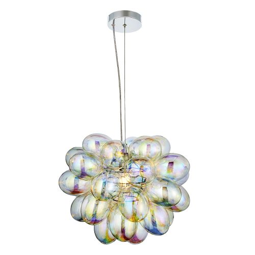 ENDON Infinity Infinity 1lt Pendant Chrome plate & iridescent glass 10W LED E27 - ED-80123