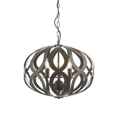 ENDON Sirolo 3lt Pendant Antique brushed bronze paint 3 x 6W LED E14 - ED-81750