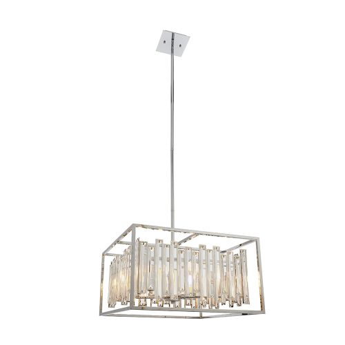 ENDON Acadia 6lt Pendant Clear crystal & chrome plate 6 x 40W E14 candle - ED-81931