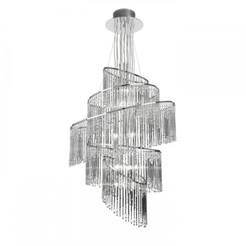 ENDON Camille 24lt Pendant Chrome plate & clear glass 24 x 10W G4 clear capsule - ED-CAMILLE-24CH