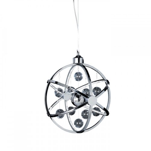 ENDON Muni 1lt Pendant Chrome plate with clear & chrome glass 6.3W LED tape module (SMD 2835) Warm White - ED-MUNI-CH-S