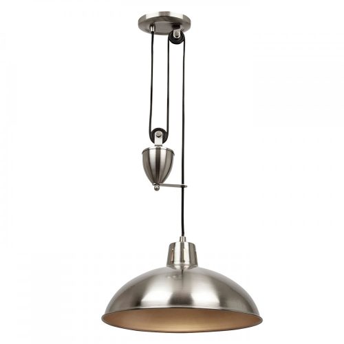 ENDON Polka 1lt Pendant Satin nickel plate 60W E27 GLS - ED-POLKA-SN