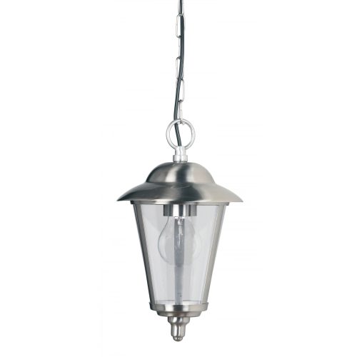 ENDON Klien 1lt Pendant Polished stainless steel & clear pc 10.5W LED E27 Warm White - ED-YG-865-SS