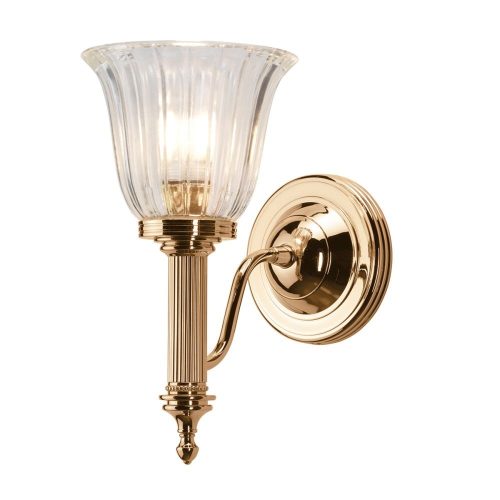 Elstead Carroll gold wall lamp