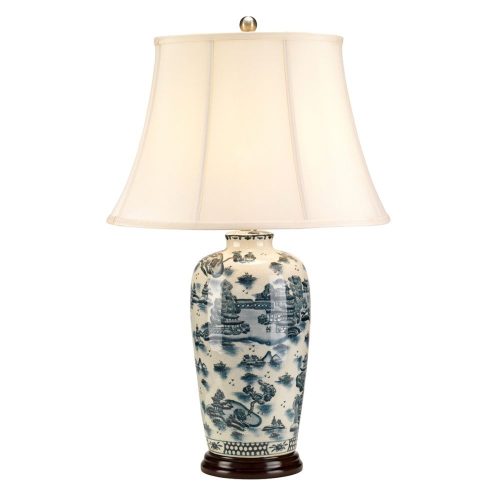 Elstead Blue Traditional blue table lamp