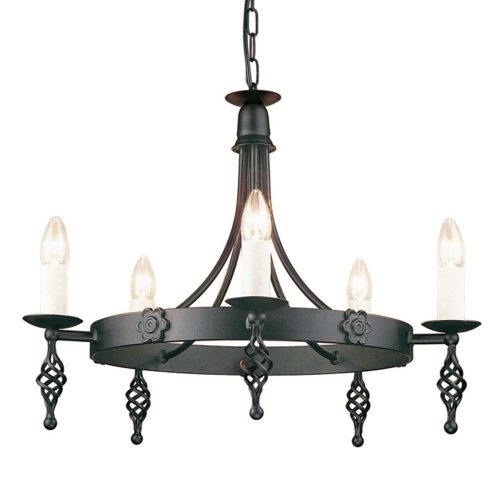 Elstead BELFRY black chandelier