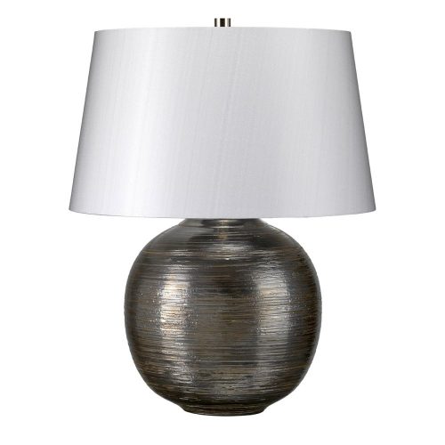 Elstead Caesar silver table lamp