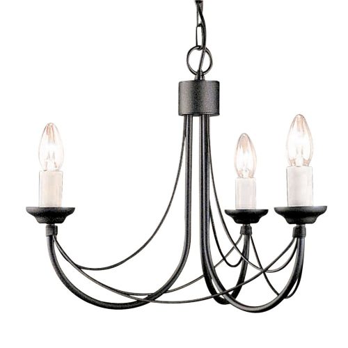 Elstead CARISBROOKE black chandelier