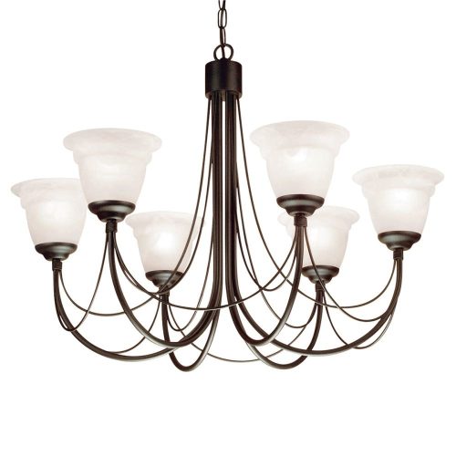 Elstead CARISBROOKE black chandelier