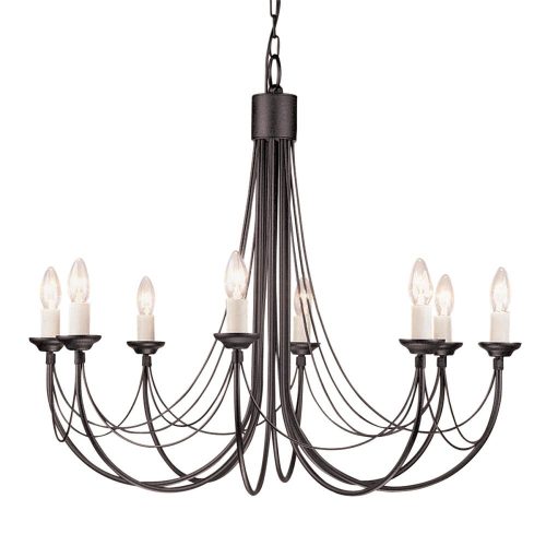 Elstead CARISBROOKE black chandelier