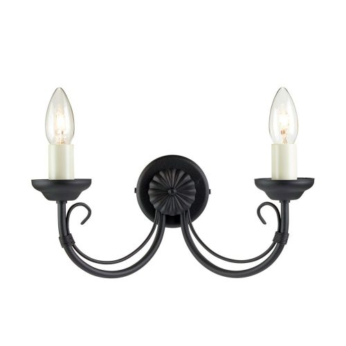 Elstead CHARTWELL black wall lamp