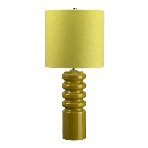 Elstead Contour green table lamp