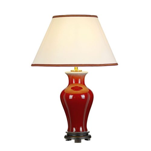 Elstead Majin red table lamp