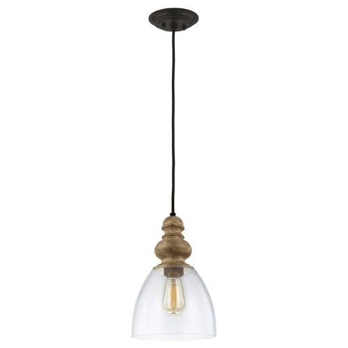 Elstead Matrimonio wood pendant