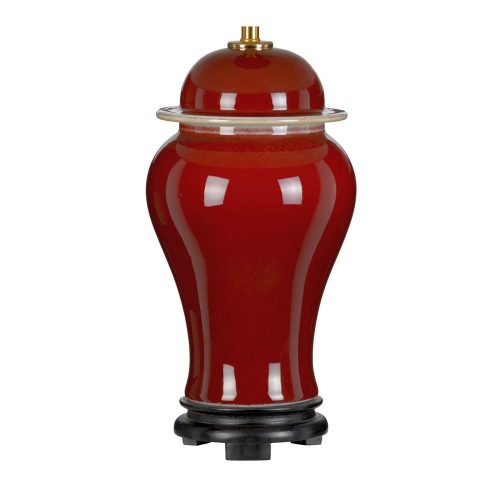 Elstead Oxblood red table lamp