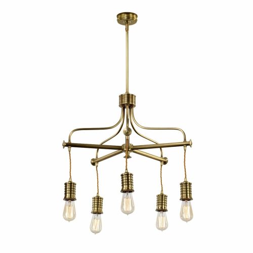 Elstead Douille copper chandelier