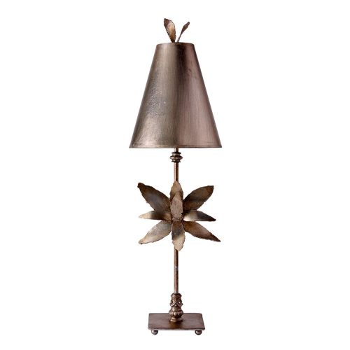 Elstead Azalea silver table lamp