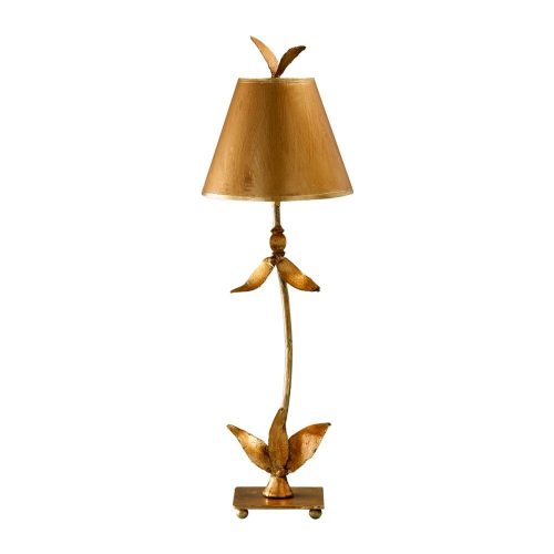 Elstead Red Bell gold table lamp