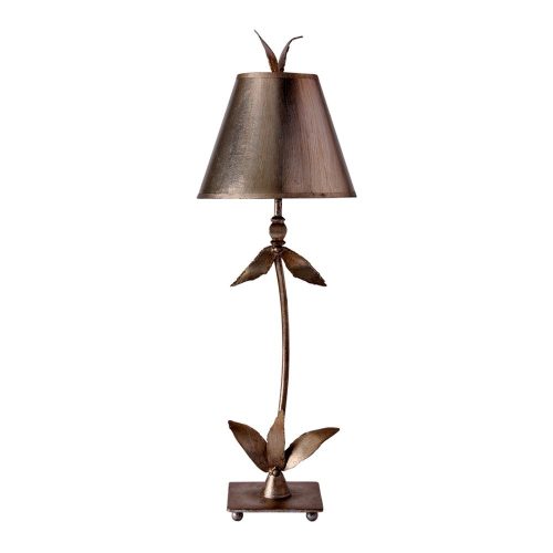 Elstead Red Bell silver table lamp