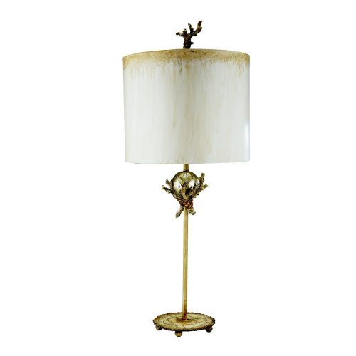 Elstead Trellis silver table lamp