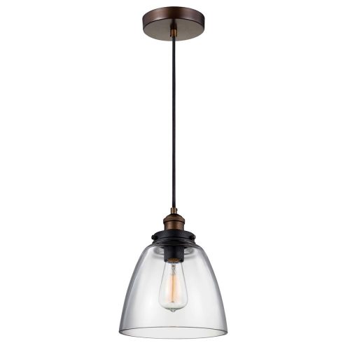 Elstead Baskin copper pendant