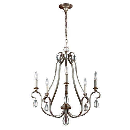 Elstead DeWitt silver chandelier