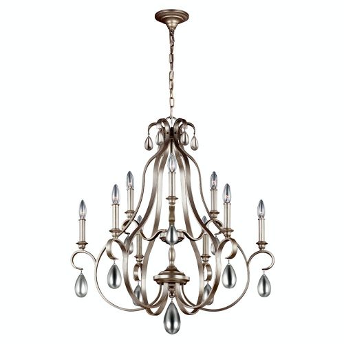 Elstead DeWitt silver chandelier