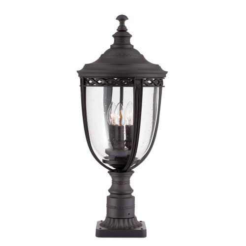 Elstead ENGLISH BRIDLE black outdoor floor lamp