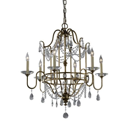 Elstead GIANNA silver chandelier