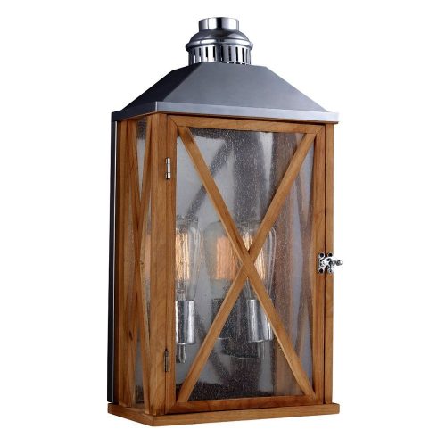 Elstead Lumiere wood outdoor wall lamp