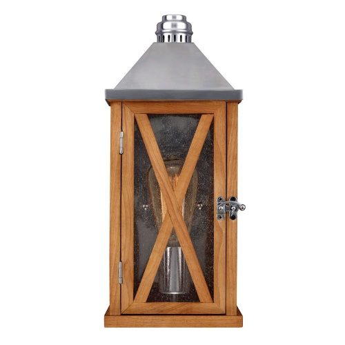 Elstead Lumiere wood outdoor wall lamp