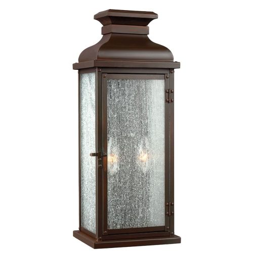 Elstead Pediment brown outdoor wall lamp