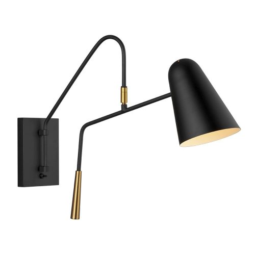 Elstead Simon black wall lamp