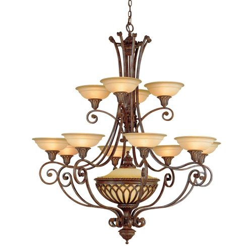 Elstead Stirling Castle bronze chandelier