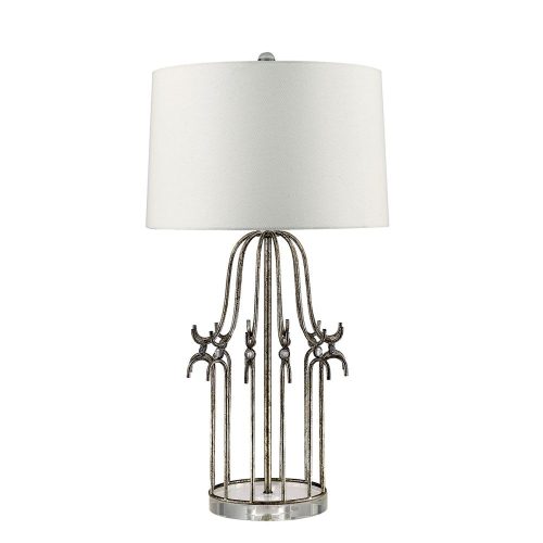 Elstead Stella silver table lamp