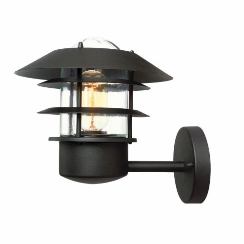 Elstead Helsingor black outdoor wall lamp