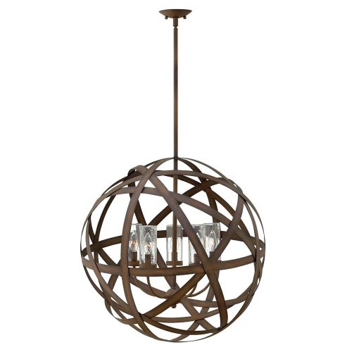 Elstead Carson brown outdoor pendant